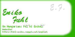 eniko fuhl business card